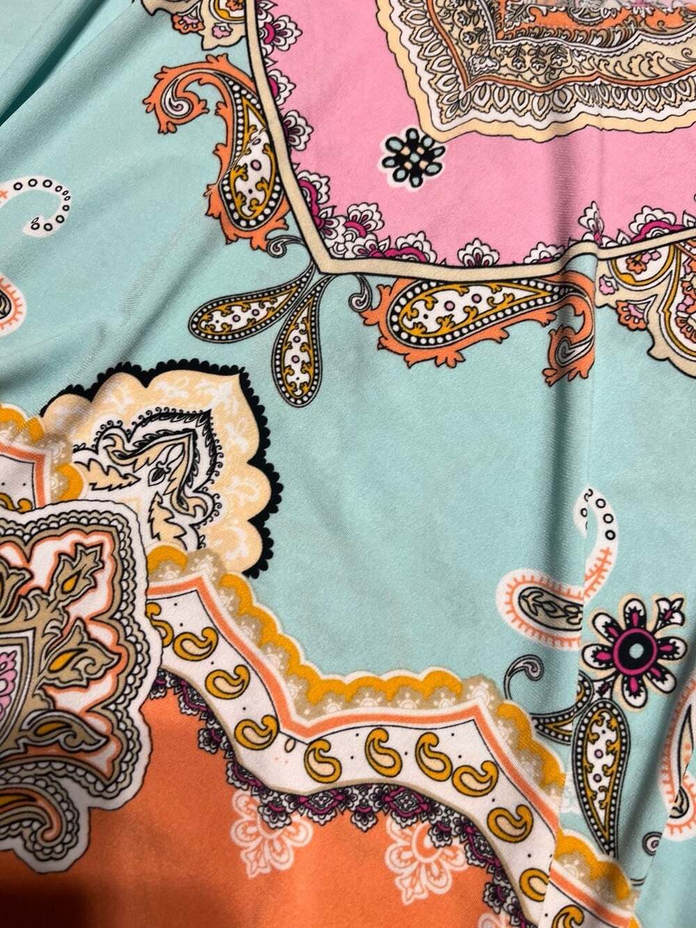 Cato Est 1946 Paisley Print V-Neck Flutter Sleeve Top - Picture 5 of 5